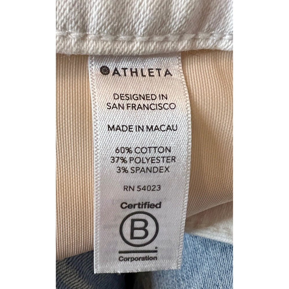 Athleta Sculptek White Skinny Jeans Womens 6 Sculpting Stretch Denim - Picture 10 of 12